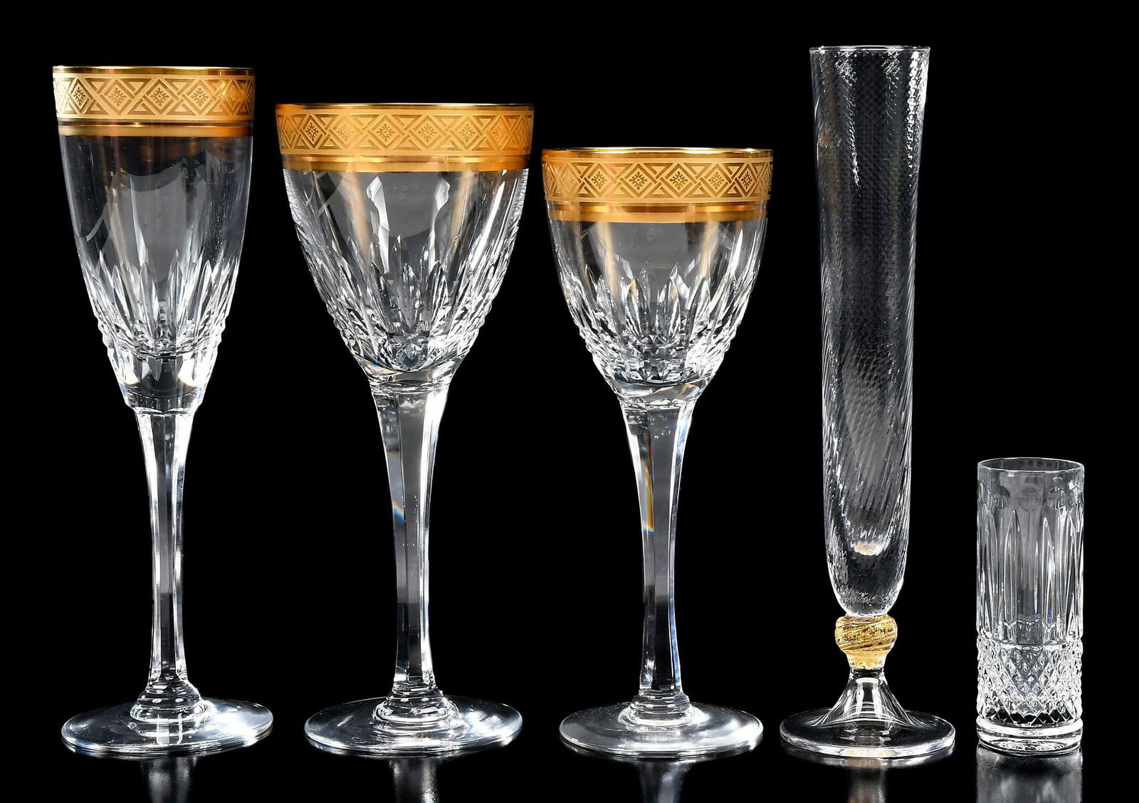 28 Piece Noritake Gilt Rim Stemware with 12 Pieces of Assorted Glassware (1 of 8)