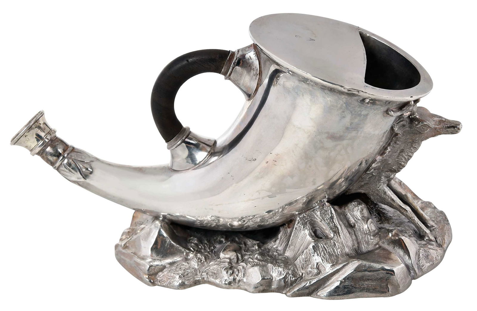 English Silver Plate Stag and Horn Spoon Warmer (1 of 10)