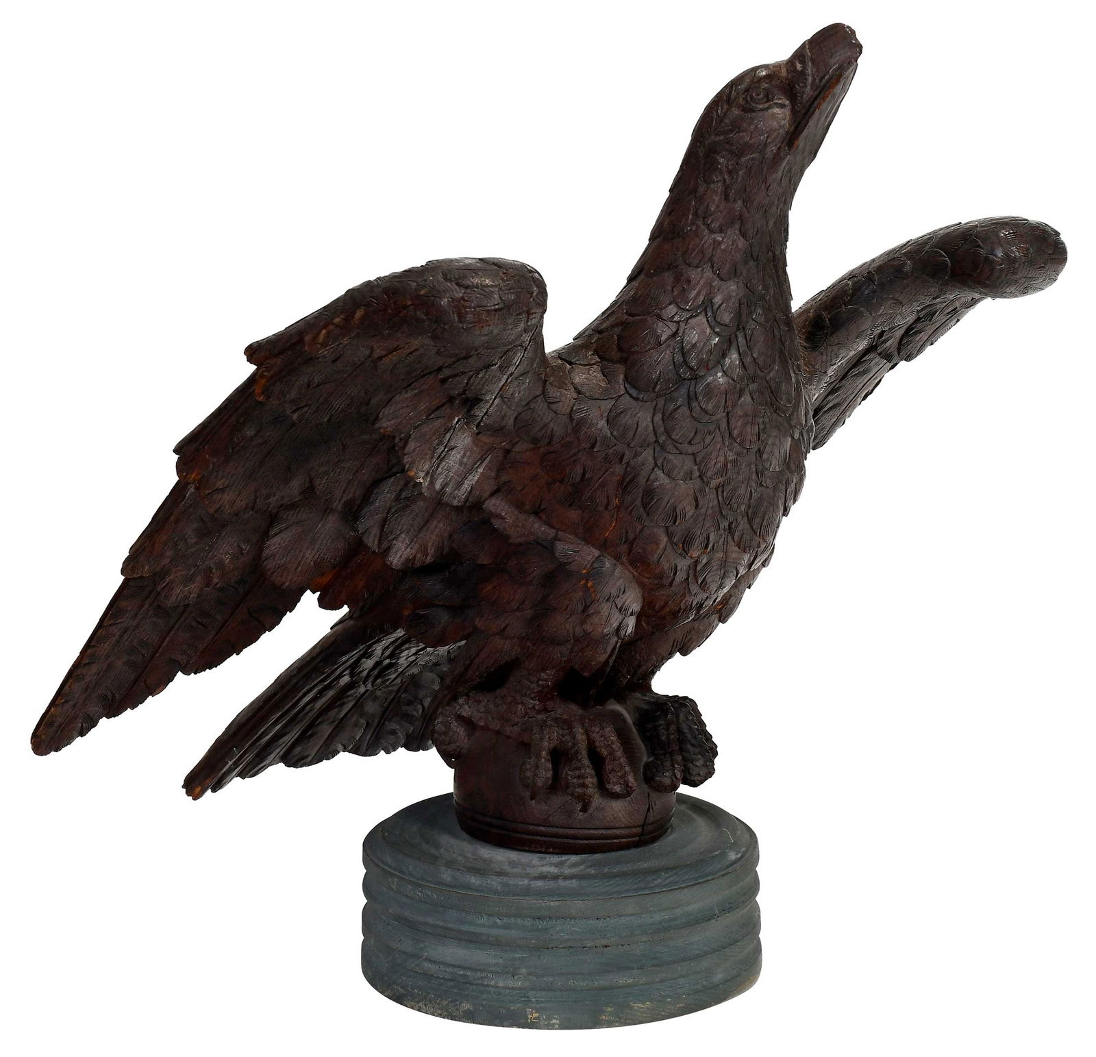 Large Carved Wood Eagle on Stand (1 of 11)