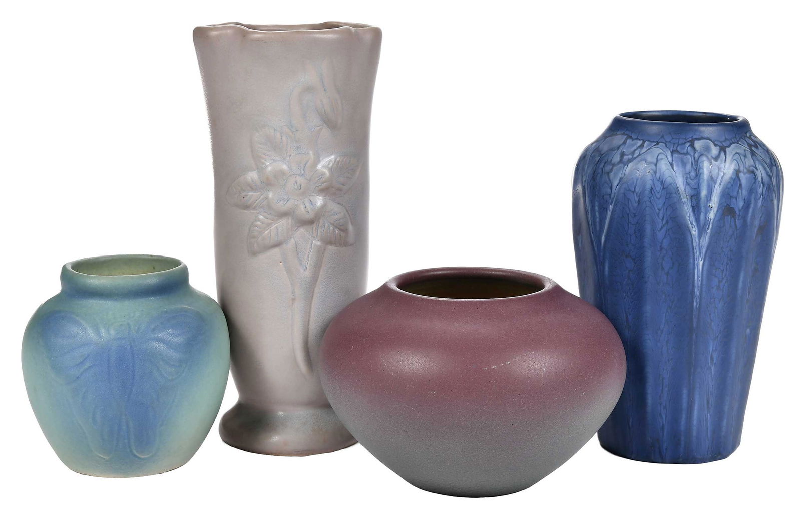 Four Arts and Crafts Pottery Vessels, Van Briggle and Hampshire (1 of 10)