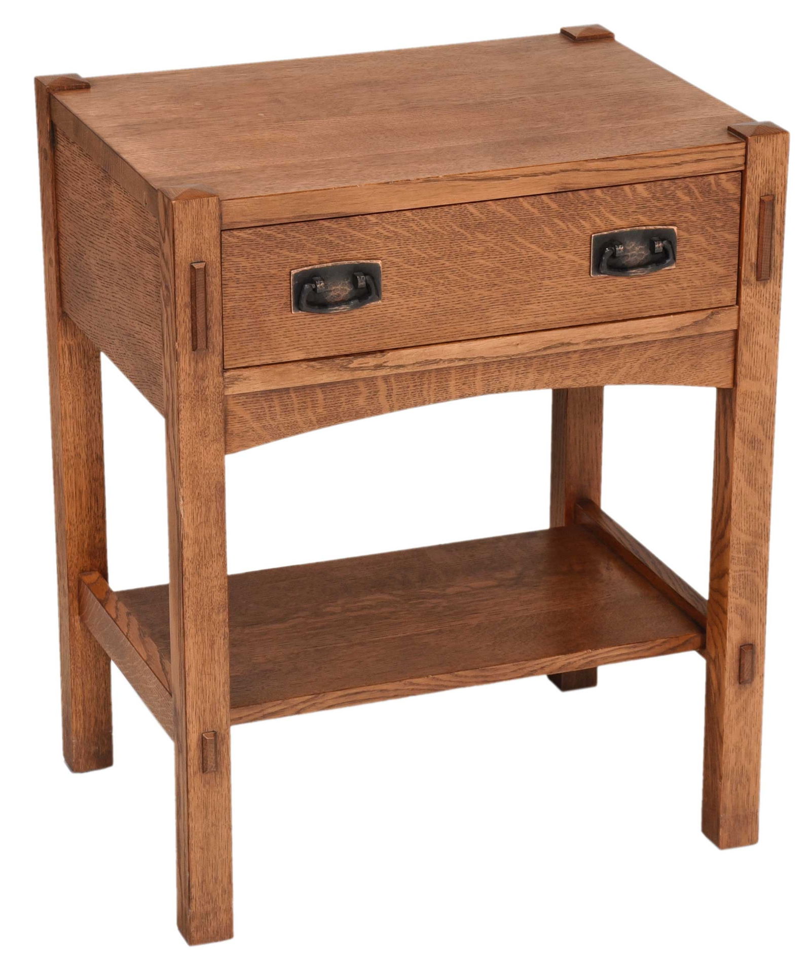 Modern Stickley Arts and Crafts Style Oak Side Table (1 of 7)