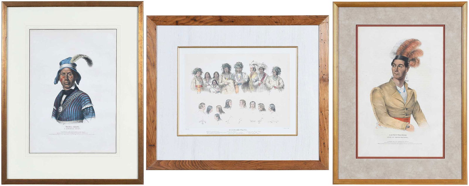 Three Native American Lithographs, McKenney and Hall, Catlin (1 of 16)