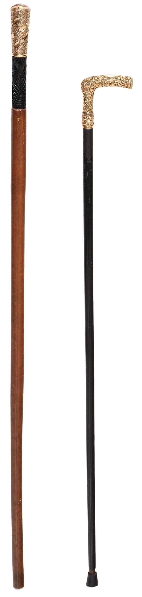 14kt. Gold Handled Cane and Walking Stick (1 of 8)