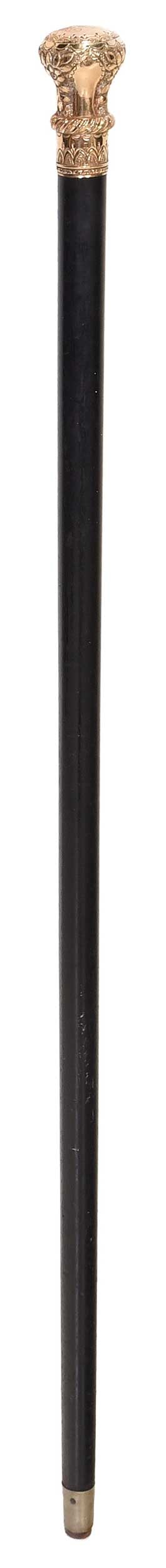Gentleman's Walking Stick with 14kt. Gold Knob and Monogram (1 of 6)