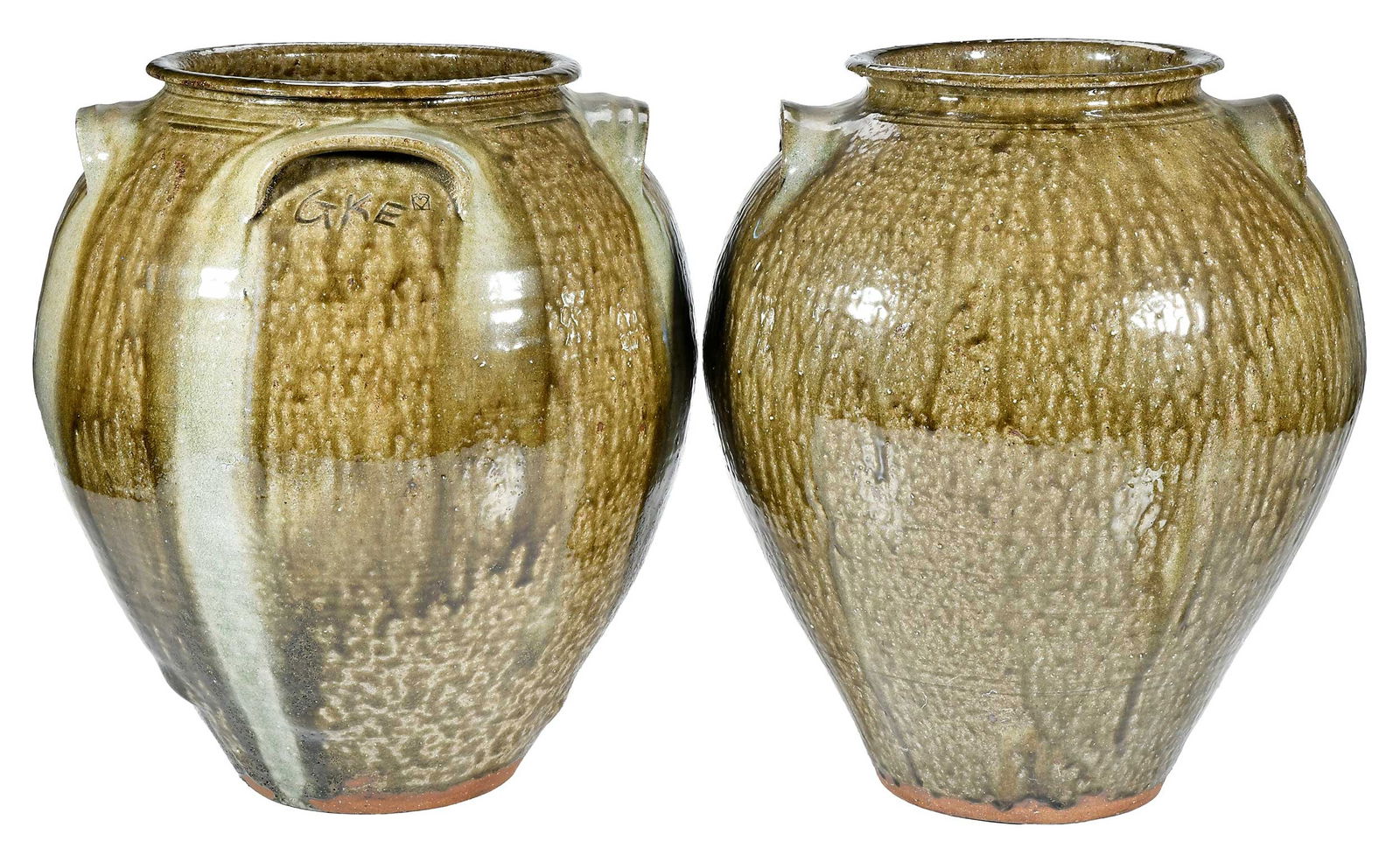 Two Large Decorated Kim Ellington Stoneware Vessels (1 of 14)