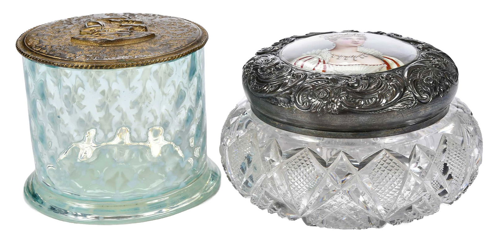Two Glass Dresser Jars, One Tiffany Studios (1 of 7)