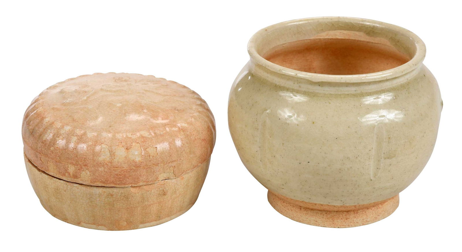 Two Small Chinese Glazed Pottery Vessels (1 of 9)