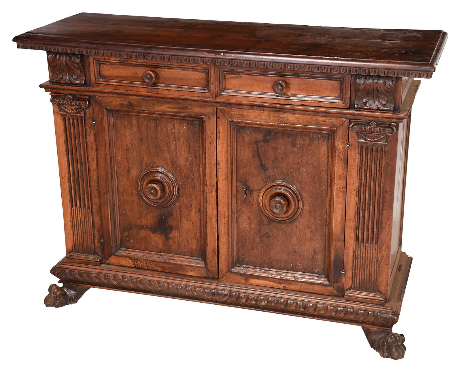 Italian Baroque Carved Walnut Cabinet (1 of 15)