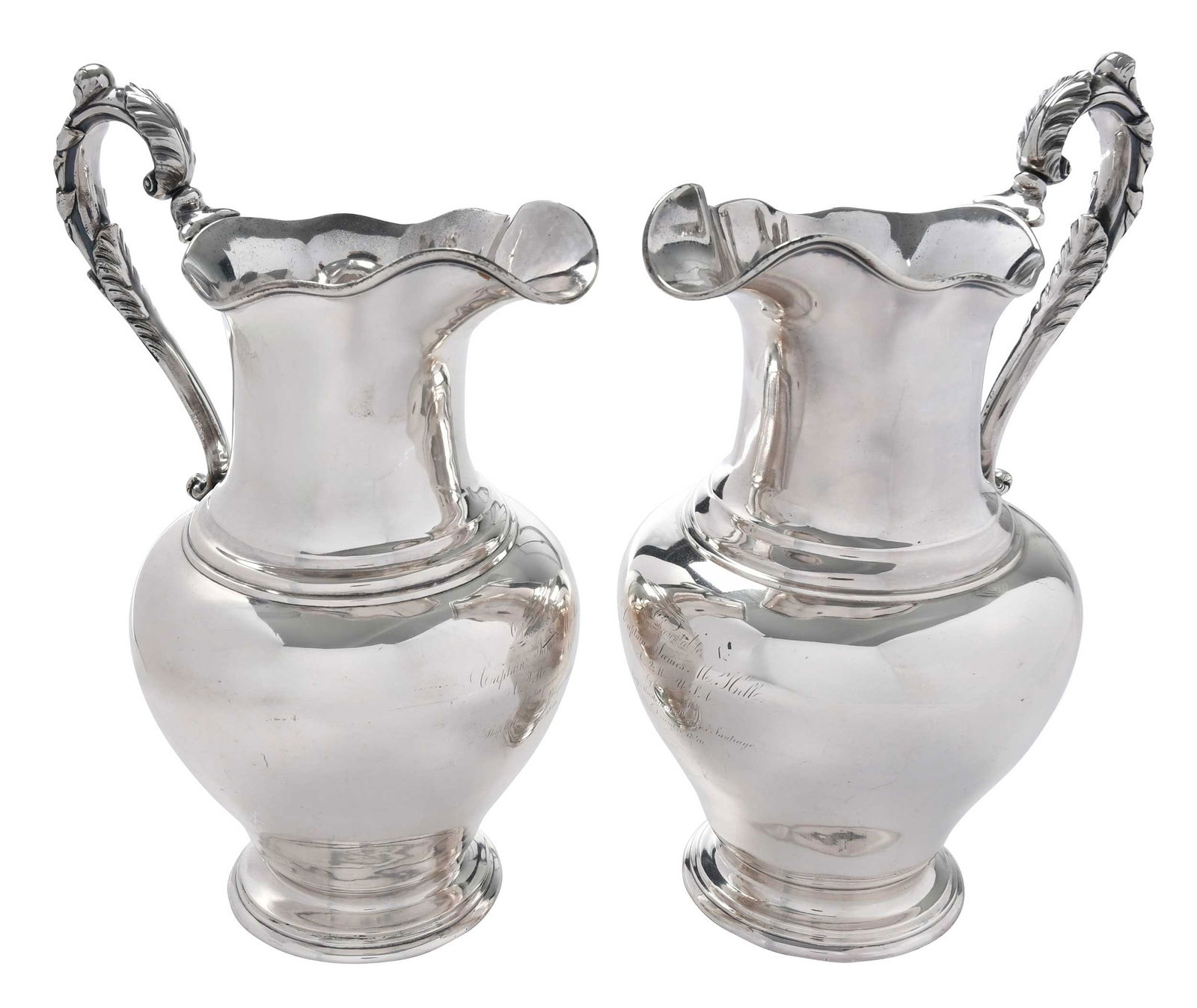 Pair of Rare Texas Presentation Coin Silver Water Pitchers (1 of 8)