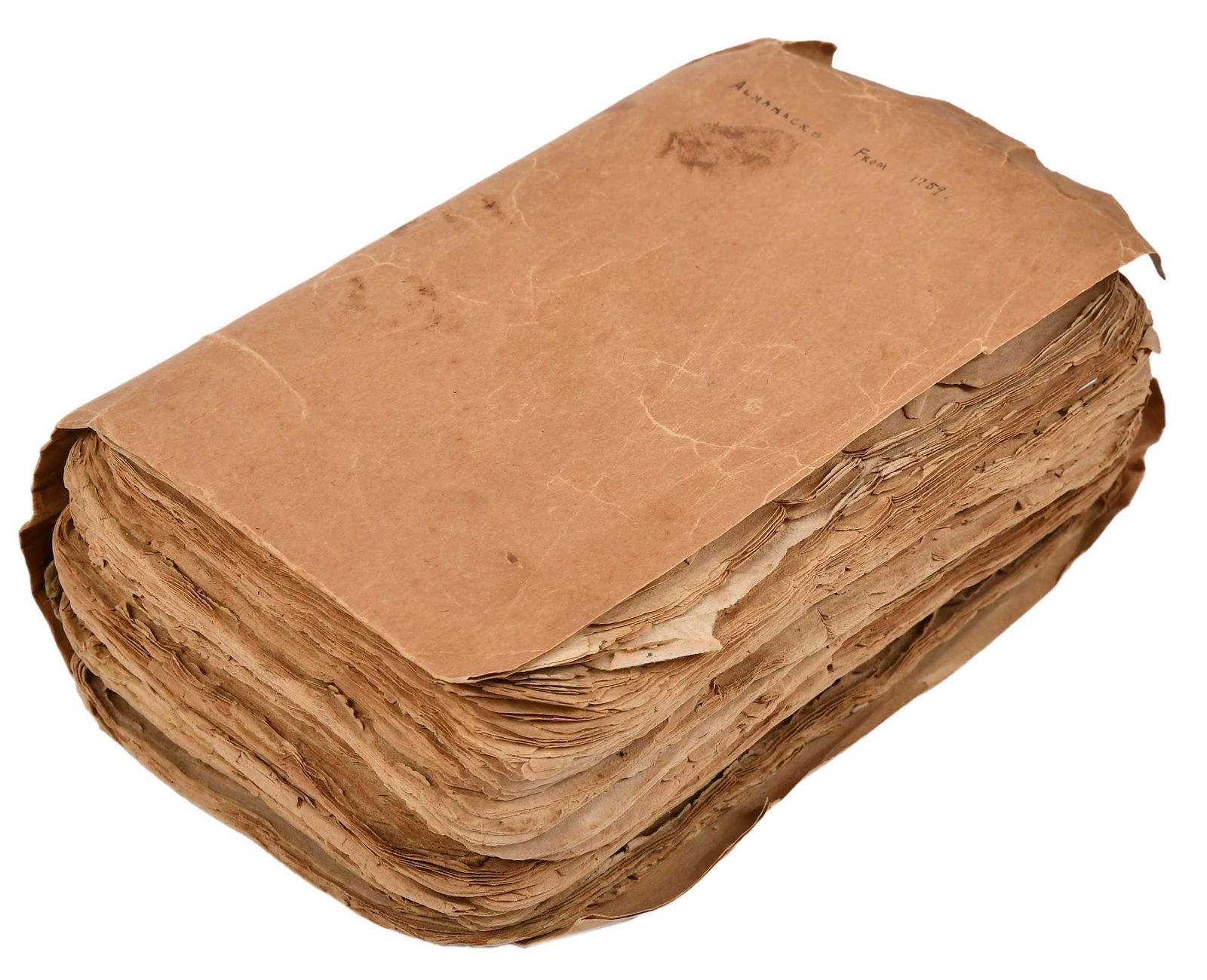 Rare 18th Century Revolutionary War Era Almanac Album, Charles Town Burnt Down: over 20 almanacs from 1759-1792 bound in one, including Bickerstaff's Boston Almanac, The New England Almanack by Benjamin West, An Astronomical Diary, or Almanack by Nathaniel Ames