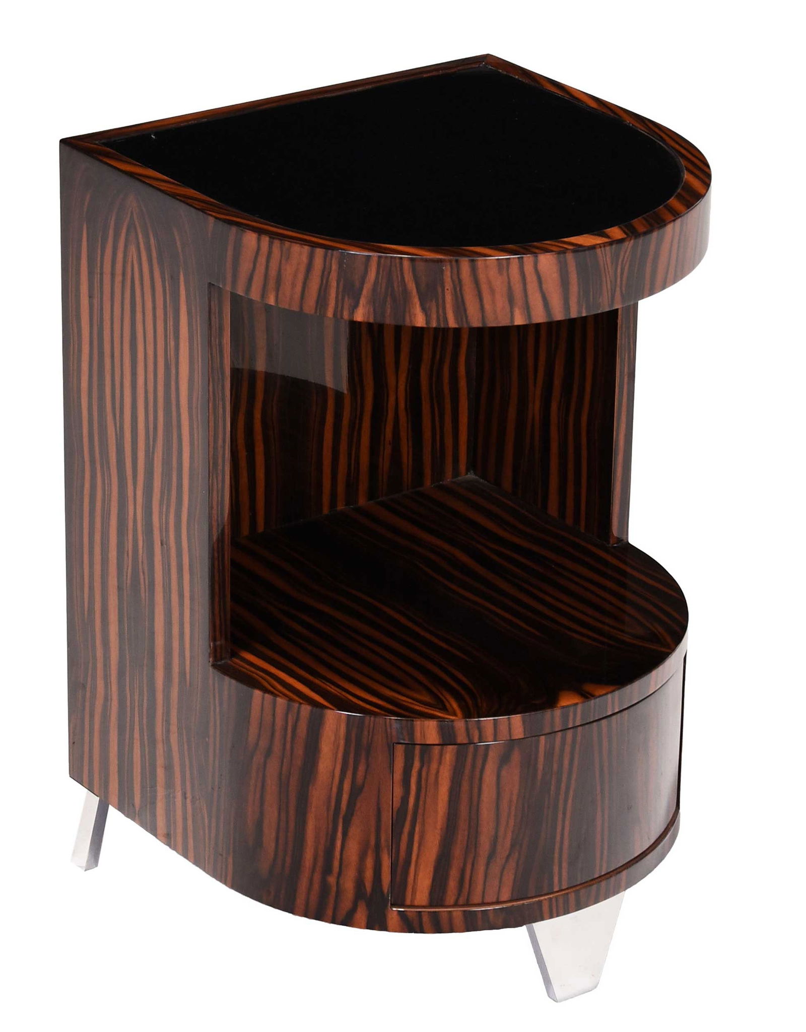 Pace Collection Highly Figured D Shaped End Table (1 of 4)