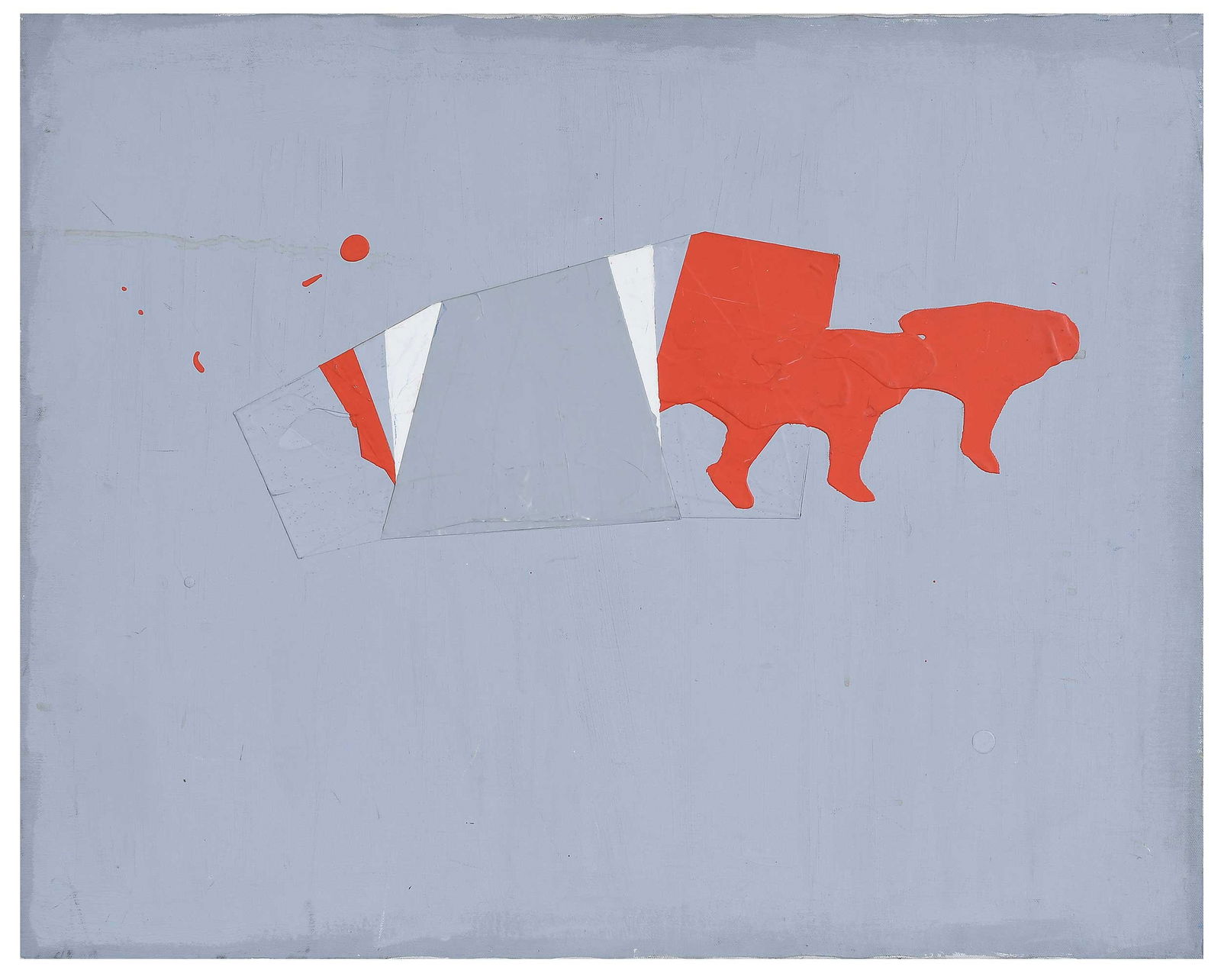 Judy Rifka, Gray Painting Series: (New York, born 1945) Untitled, 1980, layered acrylic on canvas, 24 x 30 in.; unframed Provenance: Private Collection Note: "A few varied series of 'grey paintings' that hang in a row were done in the