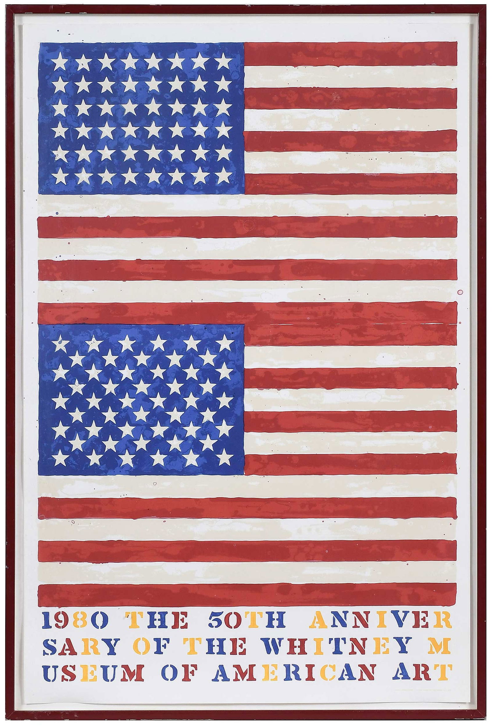 Jasper Johns Exhibition Poster, Two Flags (1 of 5)