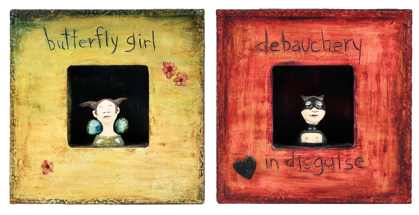 Kina Crow, Two Wall Box Sculptures (1 of 10)