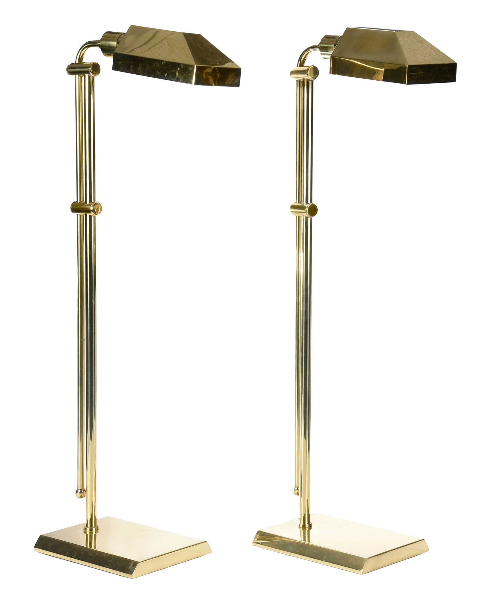 Pair of Adjustable Brass Pharmacy Lamps (1 of 5)