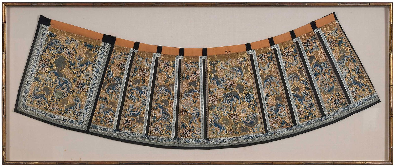Chinese Qing Dynasty Embroidery Skirt With Gold Thread (1 of 6)