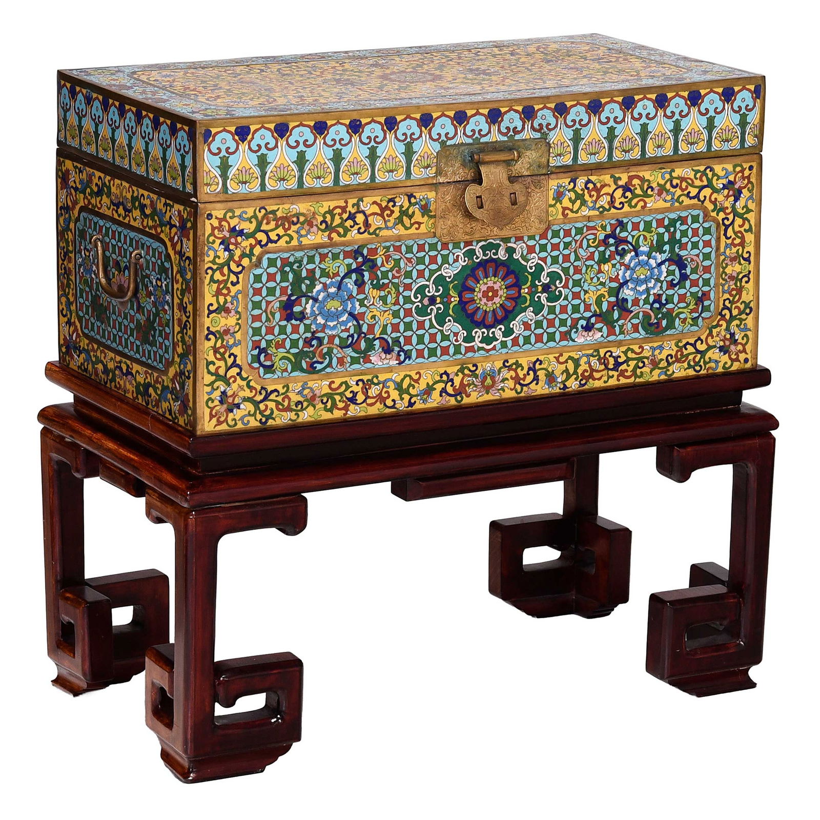 Large Chinese Cloisonne Box on Stand (1 of 6)