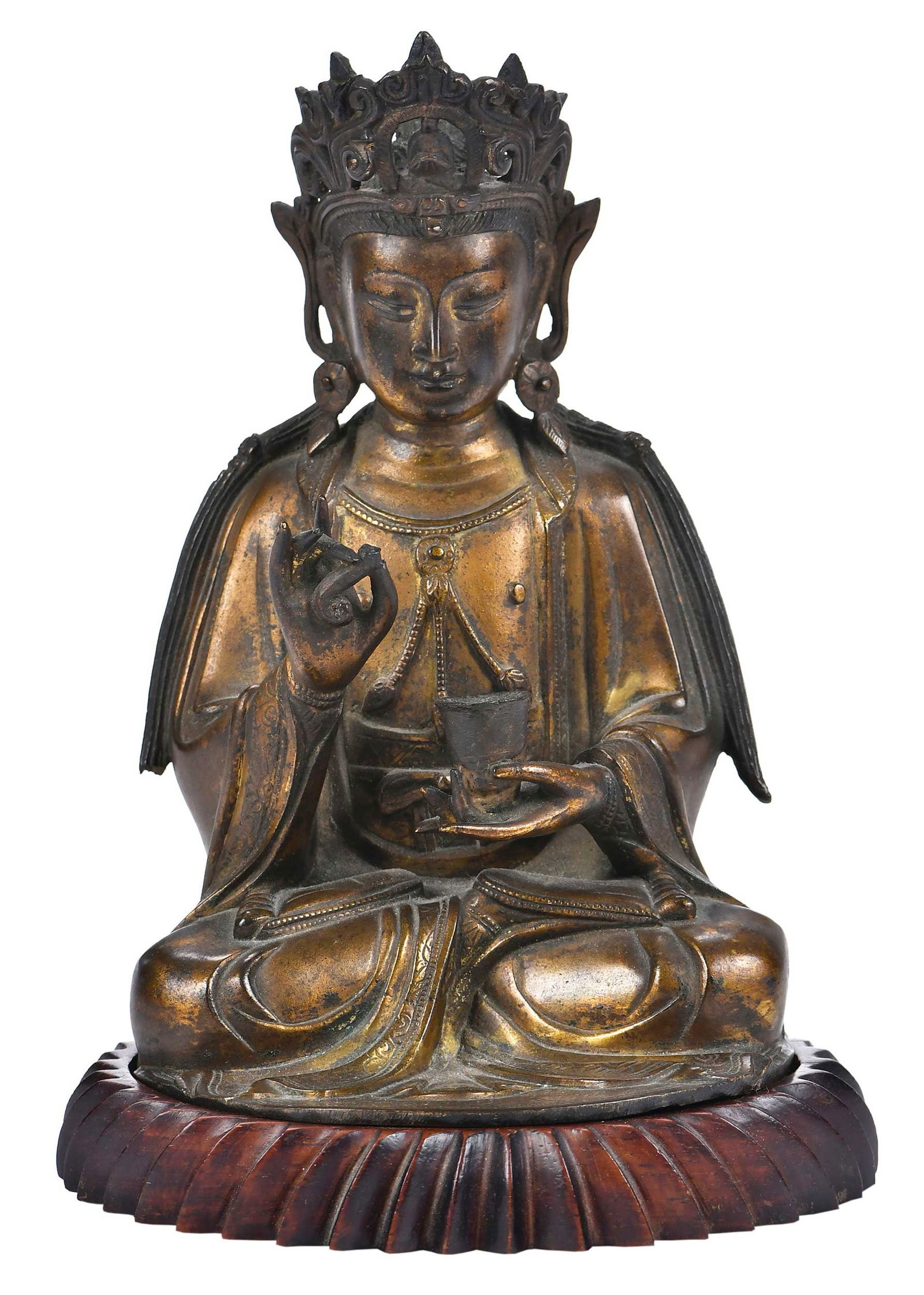 Chinese Gilt Bronze Seated Guanyin (1 of 11)