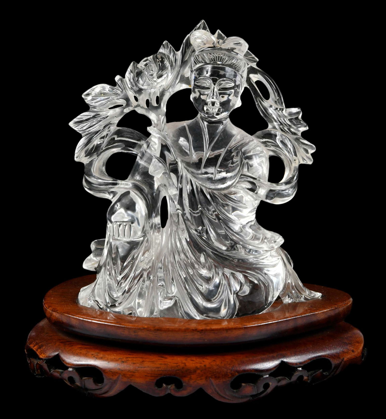 Chinese Rock Quartz Crystal Guanyin (1 of 7)
