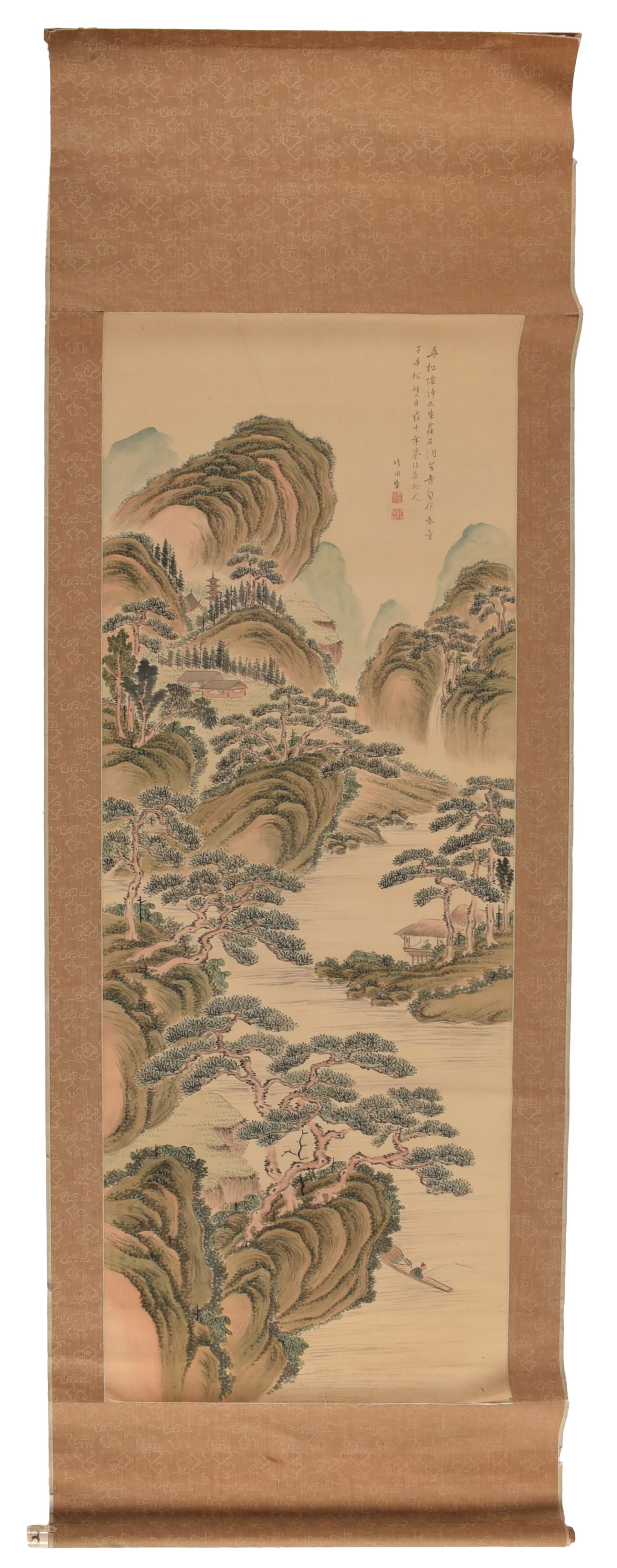Large Chinese Landscape Scroll Painting (1 of 8)
