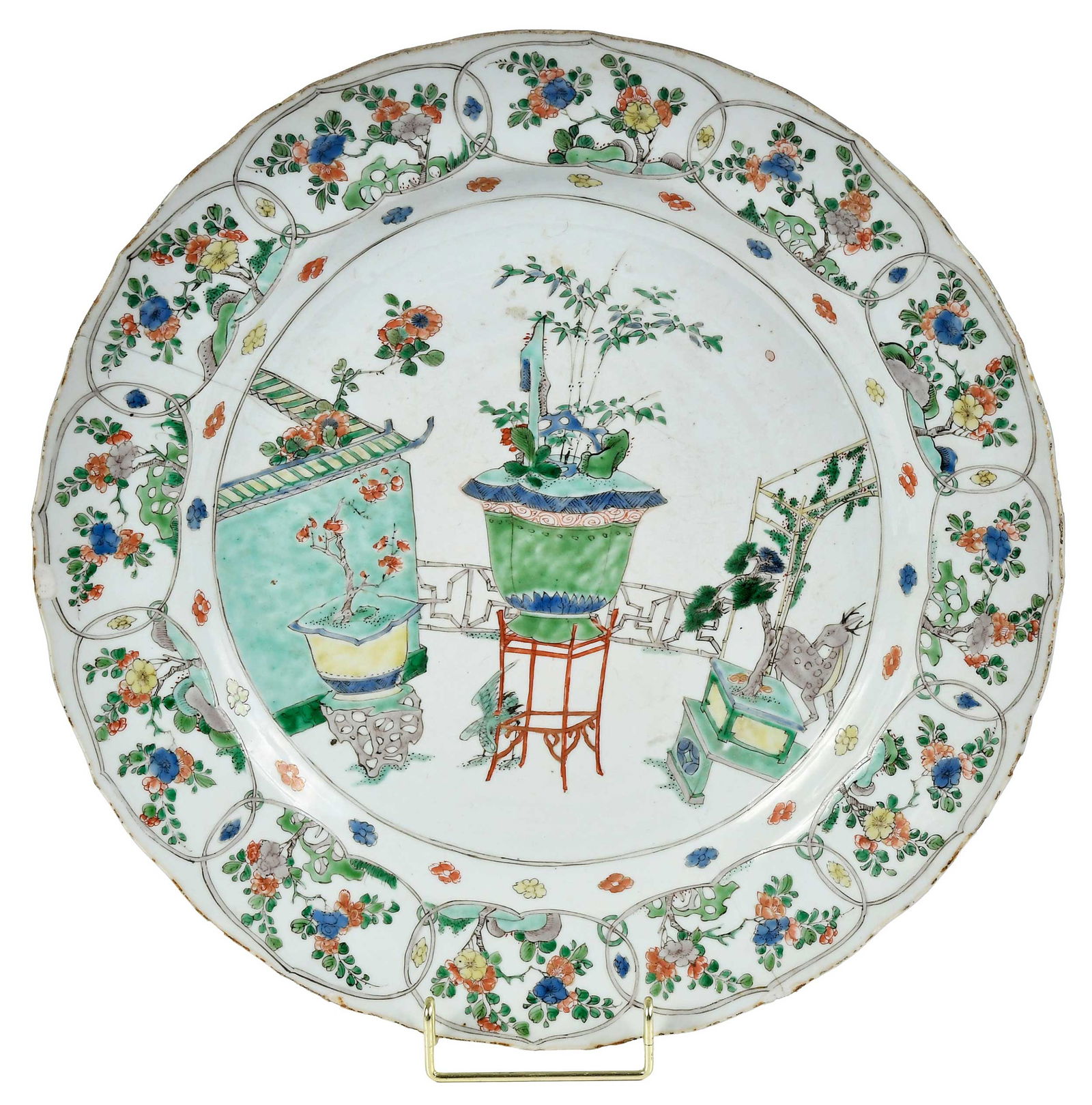 Large Chinese Export Famille Verte Porcelain Charger (1 of 9)