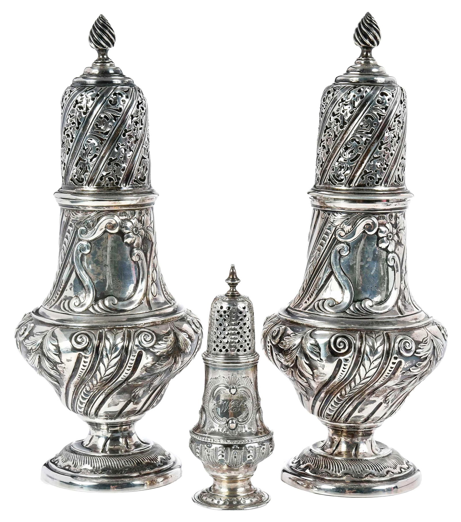 Three English Silver Casters (1 of 6)