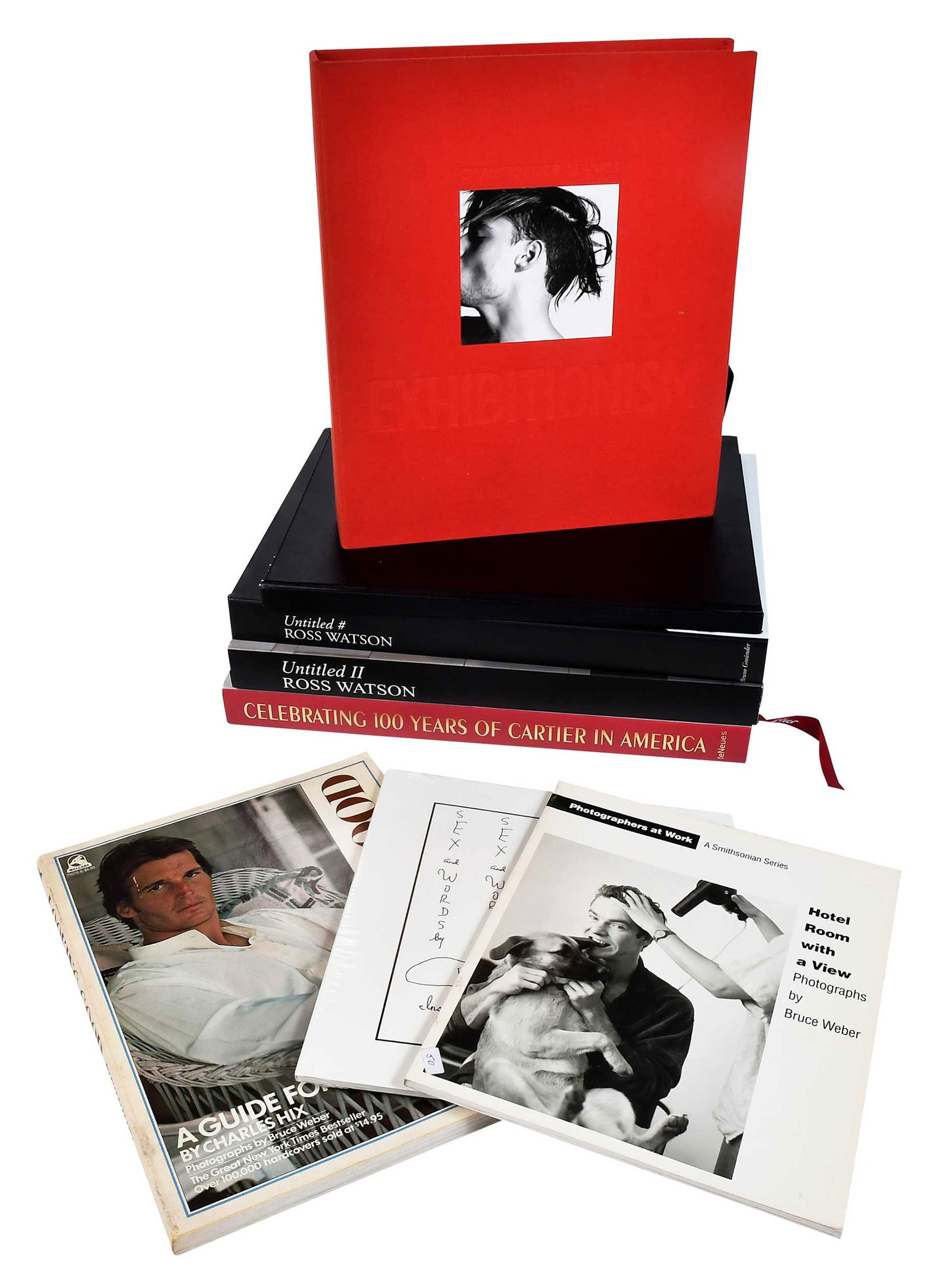 Eight Art/Fashion Photography Books: eight volumes total, including: Detroit Is Magical by Bruce Weber, Detroit: Shinola, 2014, numbered 493/500; Sex and Words by Bruce Weber and Frank Stanley, unopened; Cartier I Love You by Bruce Weber