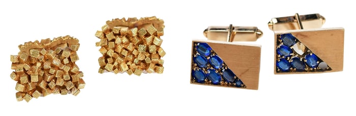 Two Pairs of Gold Cufflinks