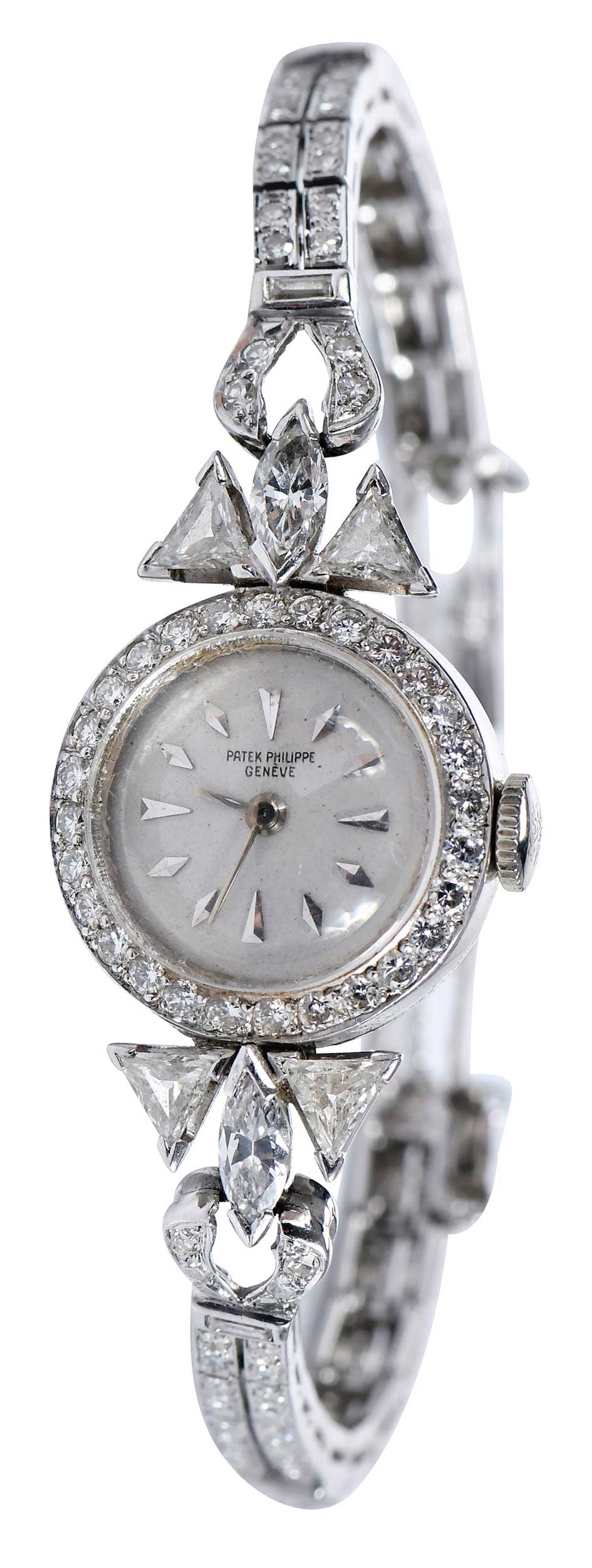 Vintage Patek Philippe Platinum and Diamond Cocktail Watch (1 of 10)