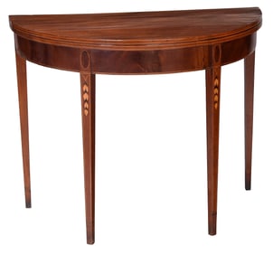 American Federal Inlaid Mahogany Games Table