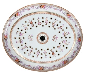 Rare Chinese Export Armorial Porcelain Oval Mazarin and Platter, Ramsay