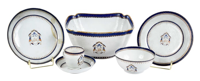 Chinese Export 30 Piece Porcelain After Dinner Service