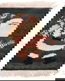 Hand Knotted Woolen Santa Claus Rug