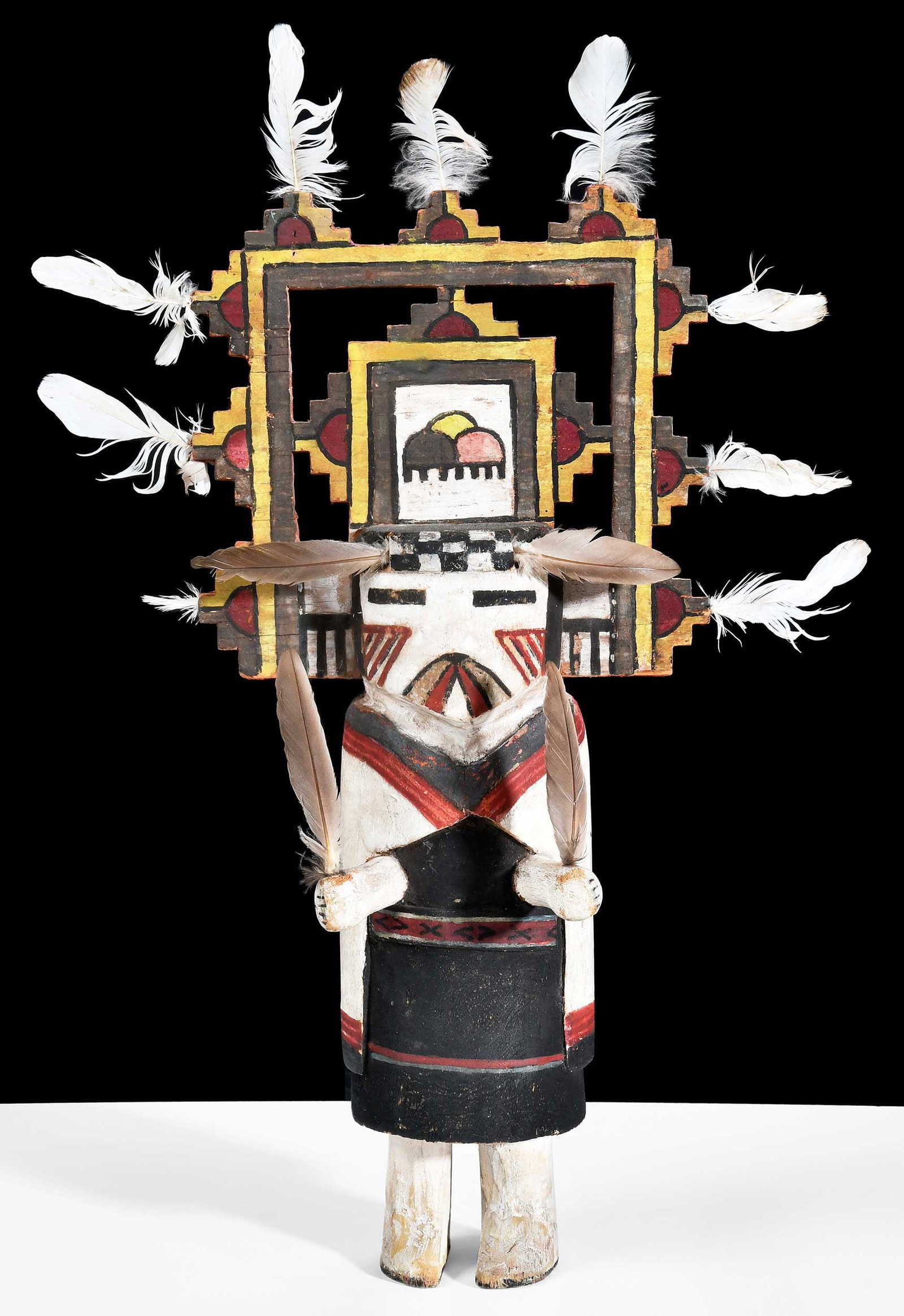 Hopi Pahlikwmana Katsina: circa 1940s-50s, carved polychrome cottonwood Water Drinking Maiden, 14-3/4 in. Provenance: Steve Elmore, Santa Fe, New Mexico; Private Collection