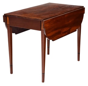Southern Federal Figured and Inlaid Mahogany Pembroke Table