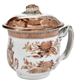 Chinese Export Armorial Porcelain Lidded Pot de Creme, Manigault Family