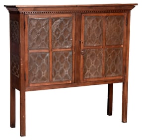 Southern Federal Poplar and Punched Tin Pie Safe