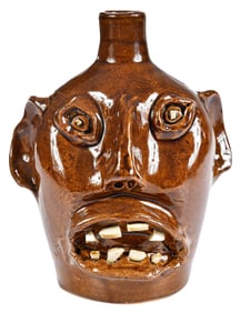 Evan Javan Brown Jr. Stoneware Face Jug