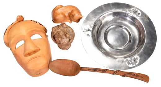 Group of Five American Folk Art Objects