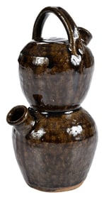 Floyd Probst Attributed Catawba Valley Stoneware Monkey Jug