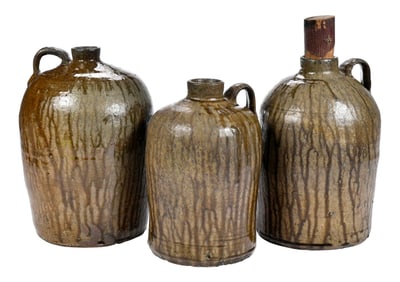 Three Georgia Mountain Area Made Stoneware Jugs