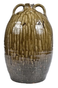 Exceptionally Glazed Crawford County Stoneware Syrup Jug