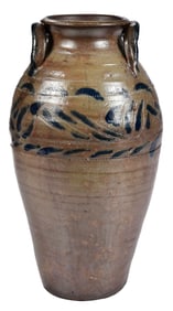 James H. Owen Attributed Decorated Stoneware Vase