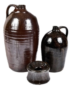 Three Pieces of I.H. Craven Attributed Georgia Stoneware