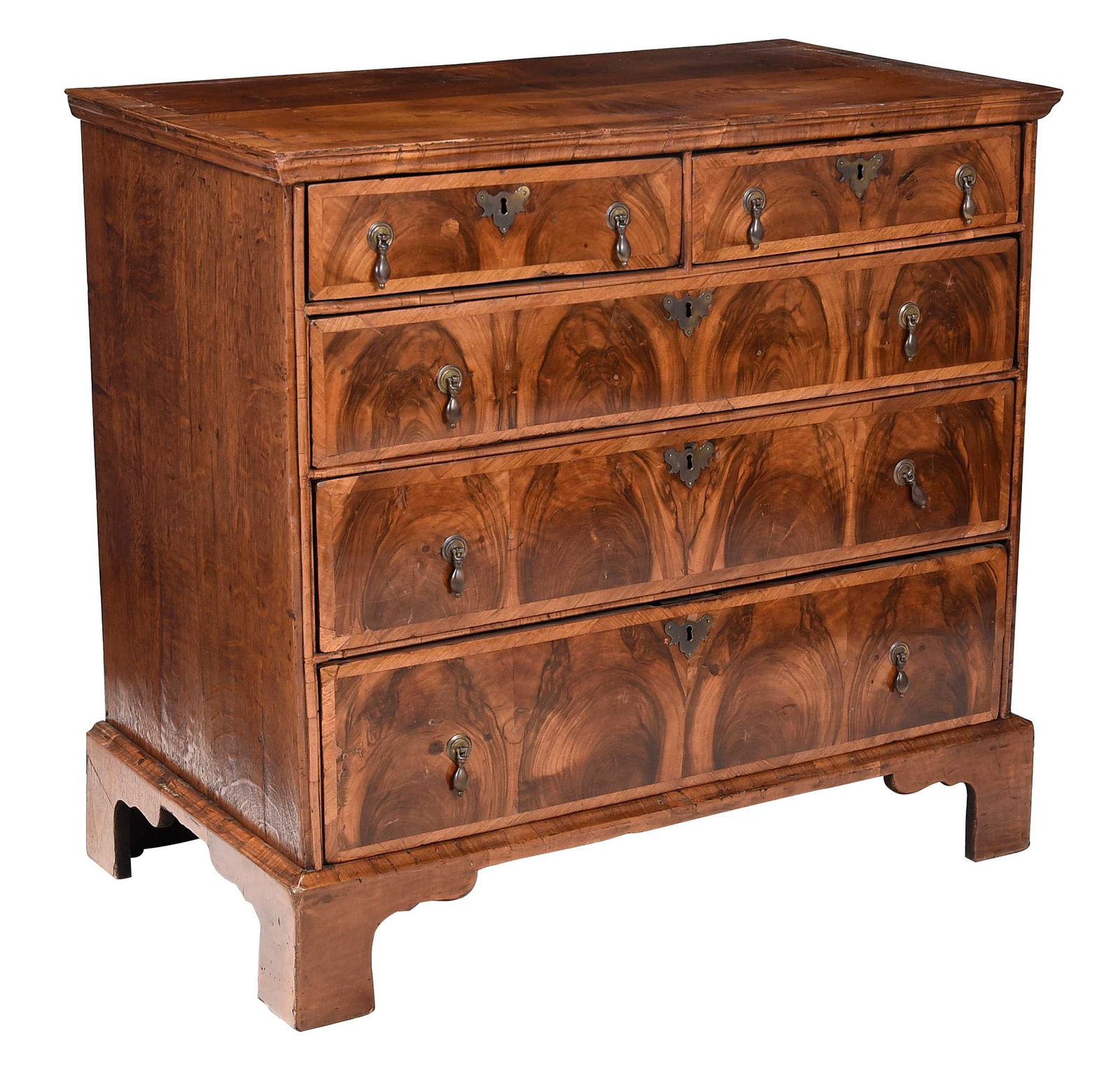 George II Figured Walnut Chest of Drawers (1 of 14)