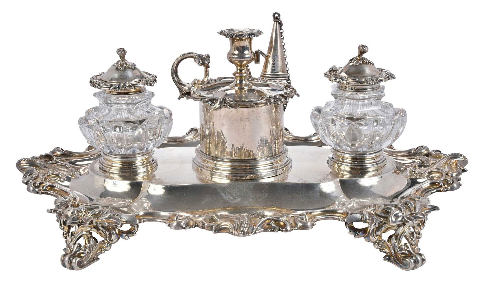 Victorian English Silver Inkstand (1 of 9)
