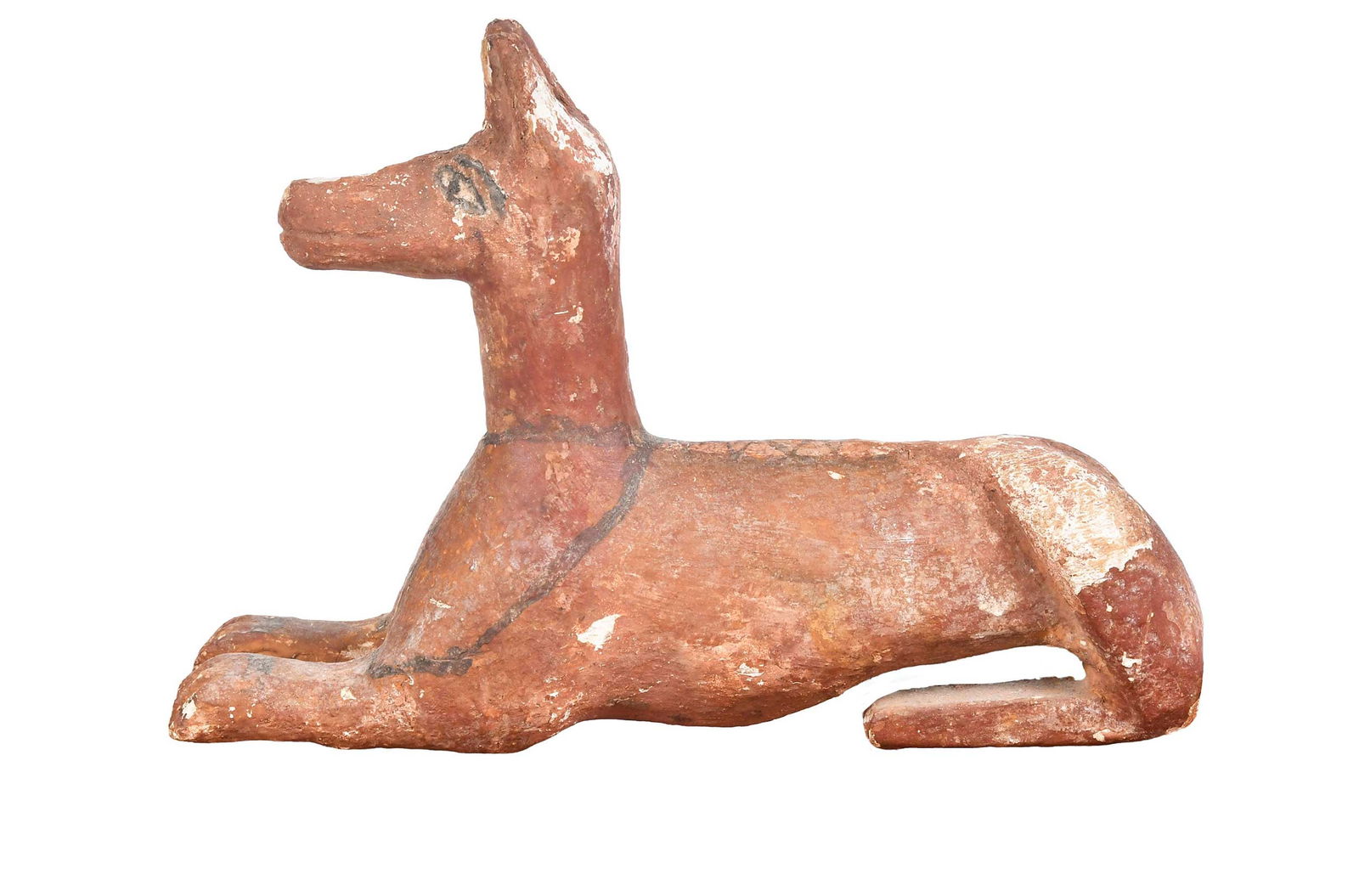 Carved & Polychromed Egyptian Figure of Anubis (1 of 9)