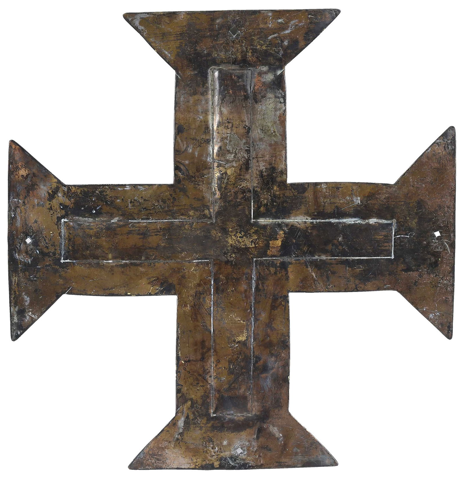British Brass Applique of a Templar Cross (1 of 6)