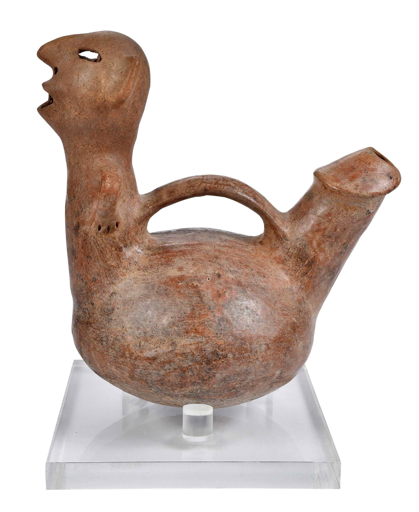 Vicus or Style Whistle Stirrup Vessel with Phallic Spout (1 of 8)