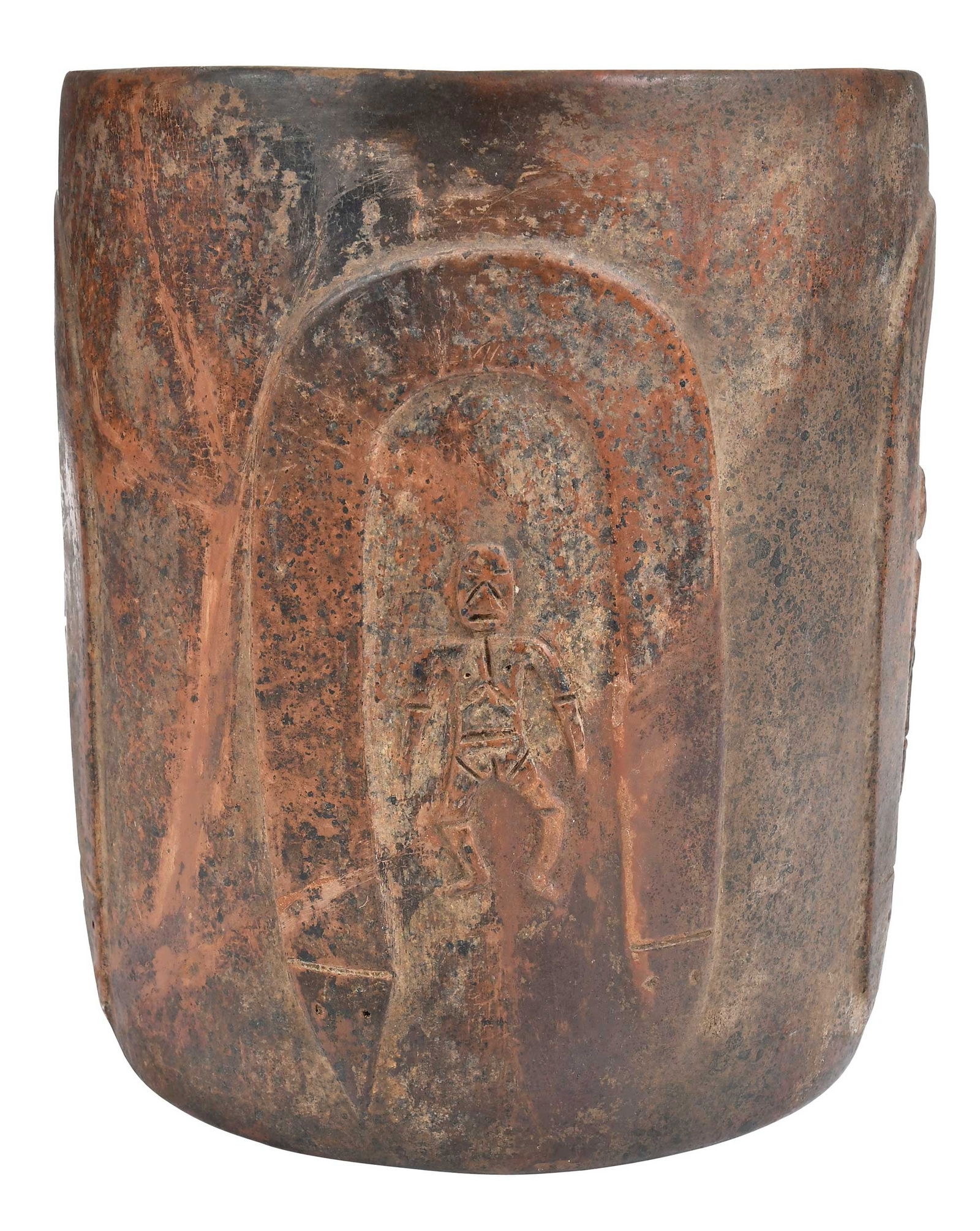 Colima or Style Ceramic Drum with Figures (1 of 7)